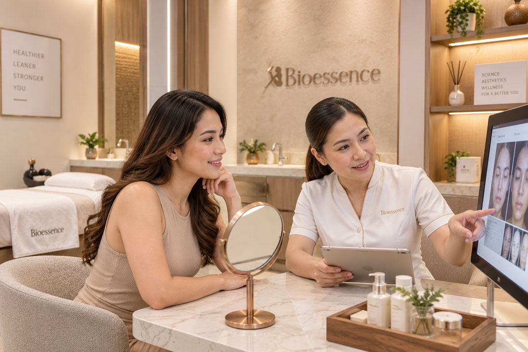 Bright modern skin consultation