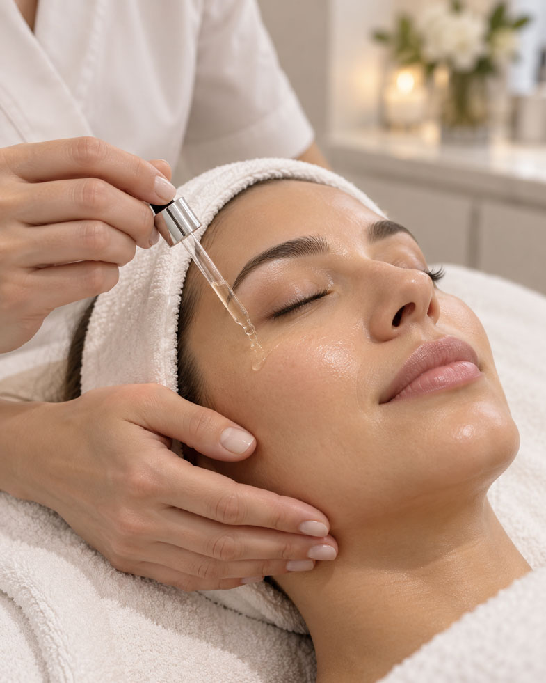 Acne-focused facial treatment