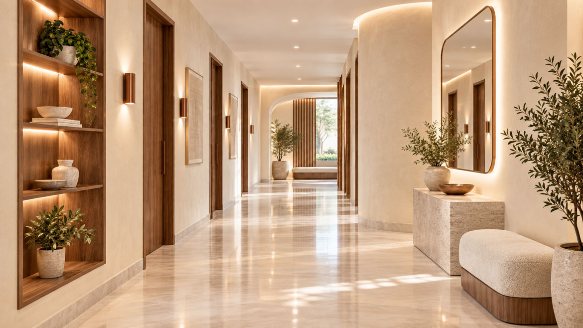 Bright Bioessence clinic corridor